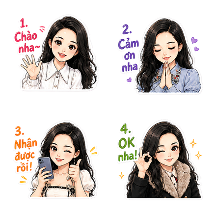 Elegant Girl Daily Stickers
